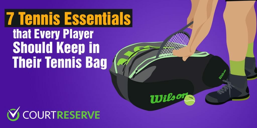 Player with tennis bag