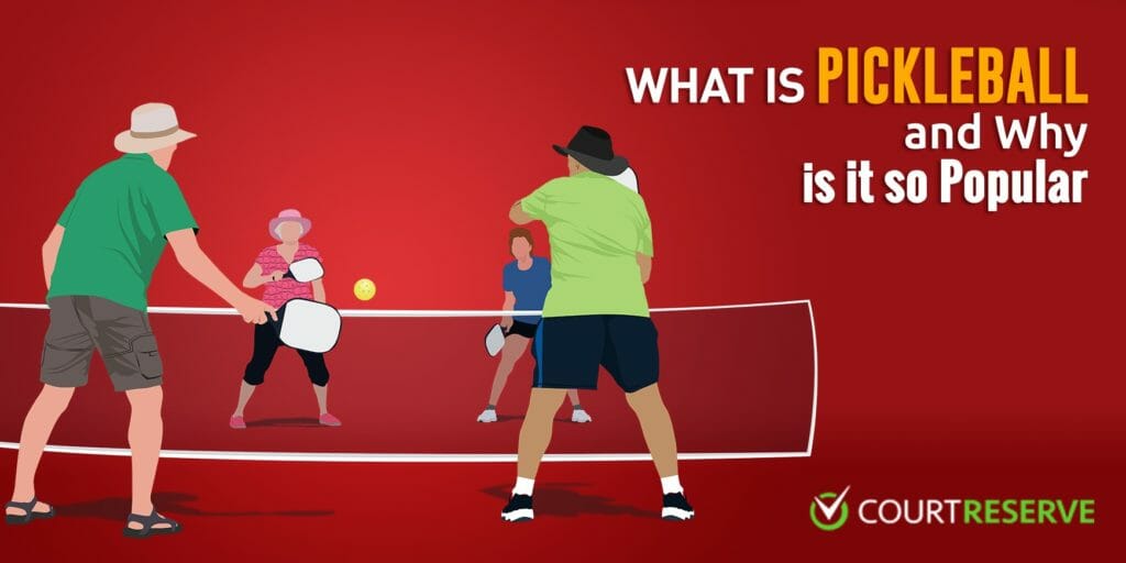 A group of players playing the sport of pickleball|