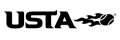 USTA logo with stylized tennis ball and flame design.