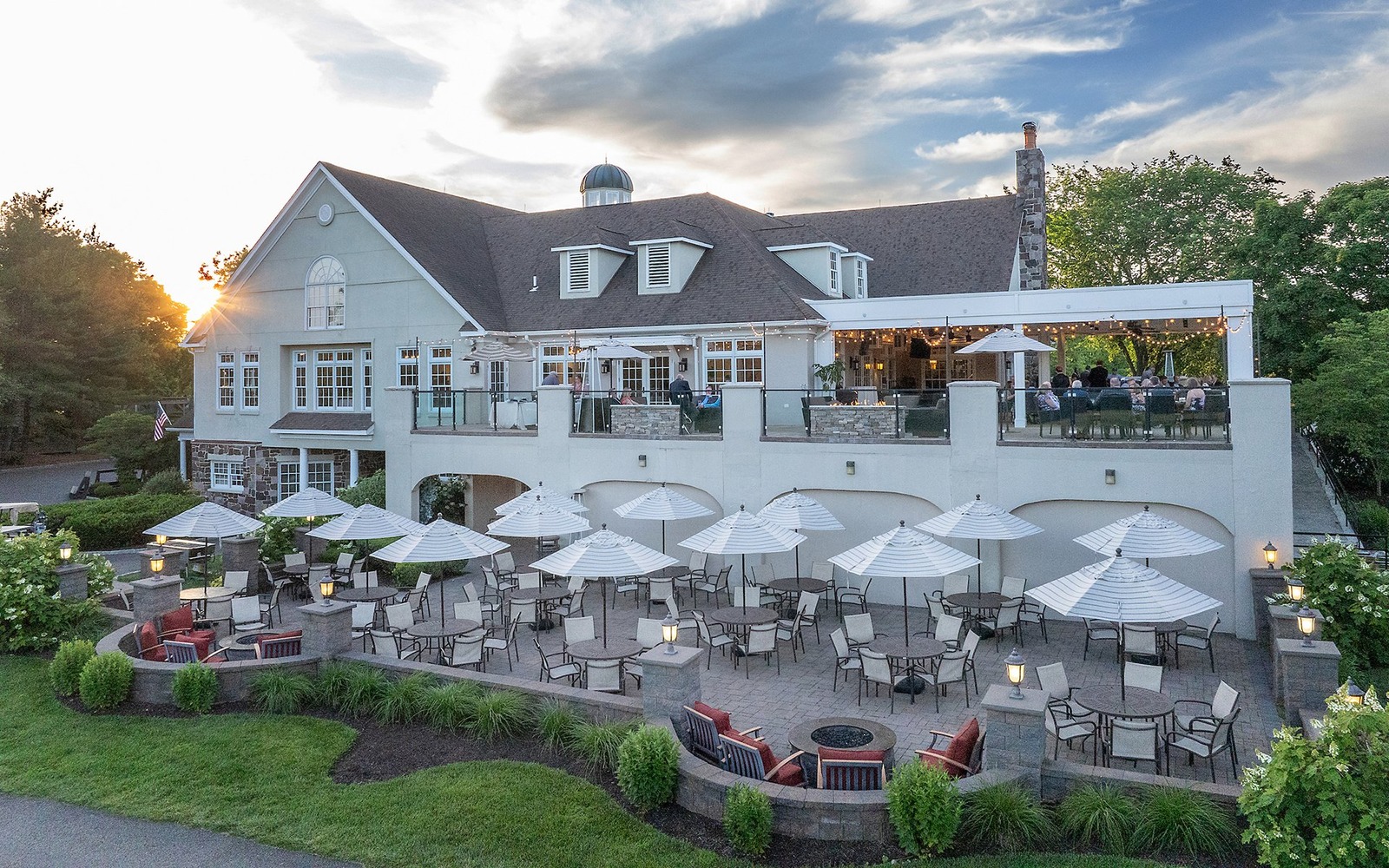Cherry Valley Country Club's outdoor seating area.