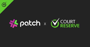 Patch Retention logo with CourtReserve logo