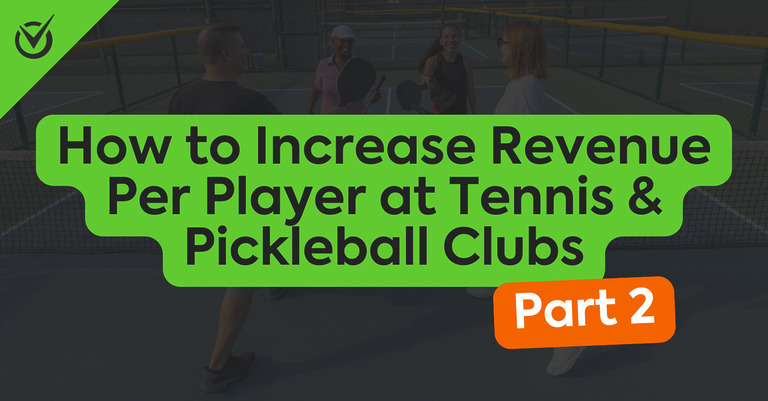 Players on a pickleball court touch paddles in background with text overlay displaying blog title