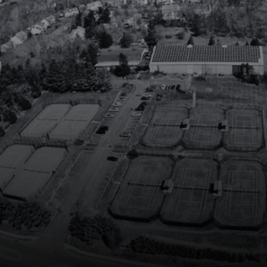 Princeton Racquet Club Aerial view of tennis courts and trees