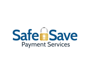 Safe save payment services logo with padlock icon