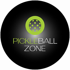 Pickleball Zone's logo against a black background