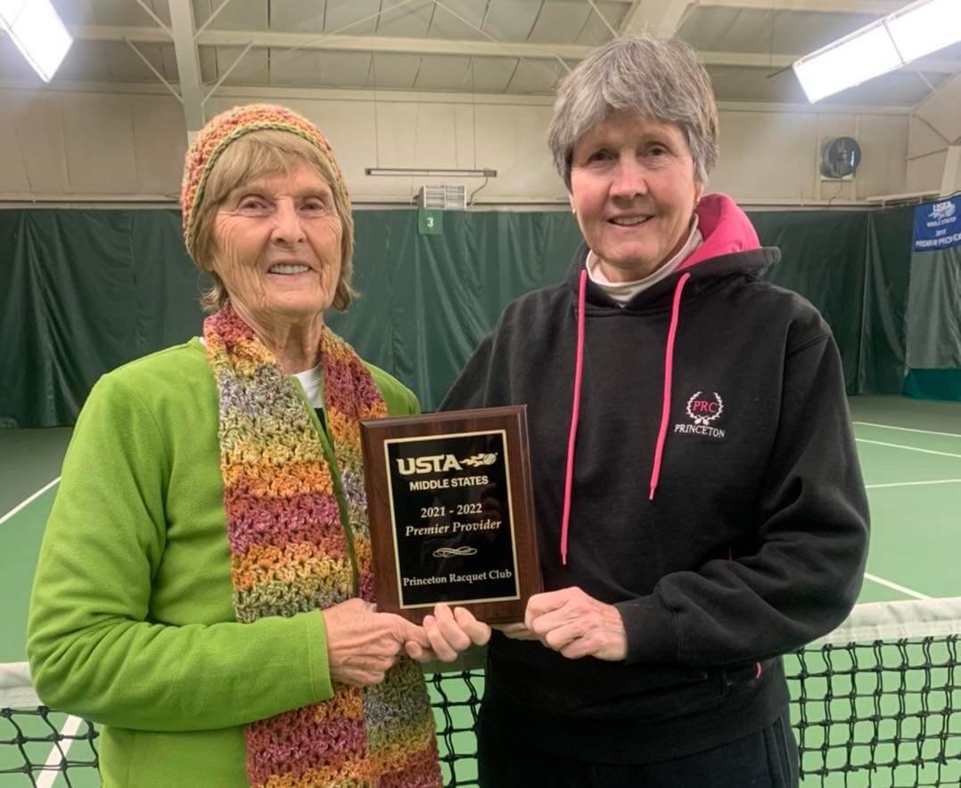 Princeton Racquet Club Founders Judy Vogt and Colleen Cosgrove received USTA award