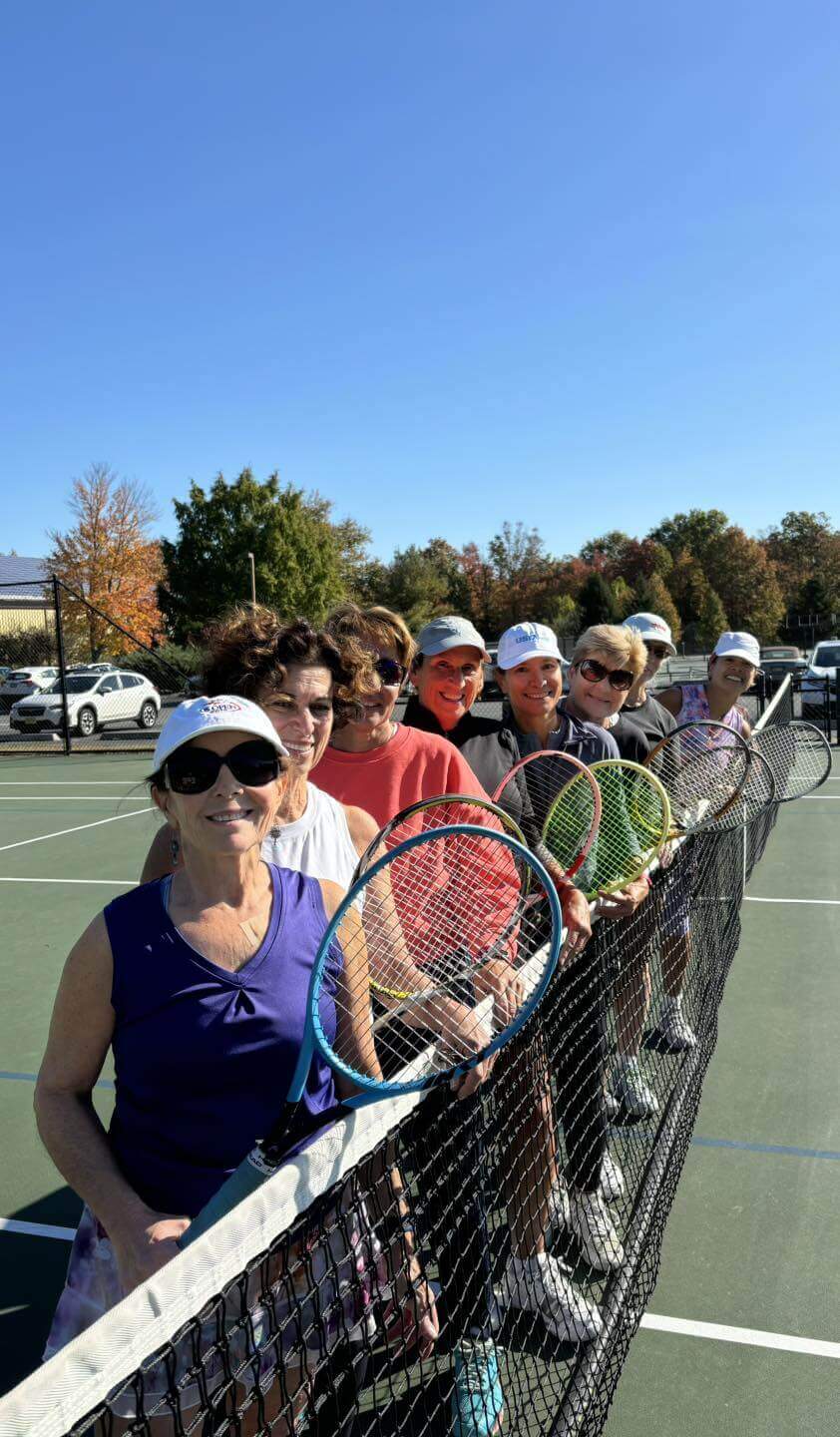 Happy PRC member enjoy sunny day of tennis
