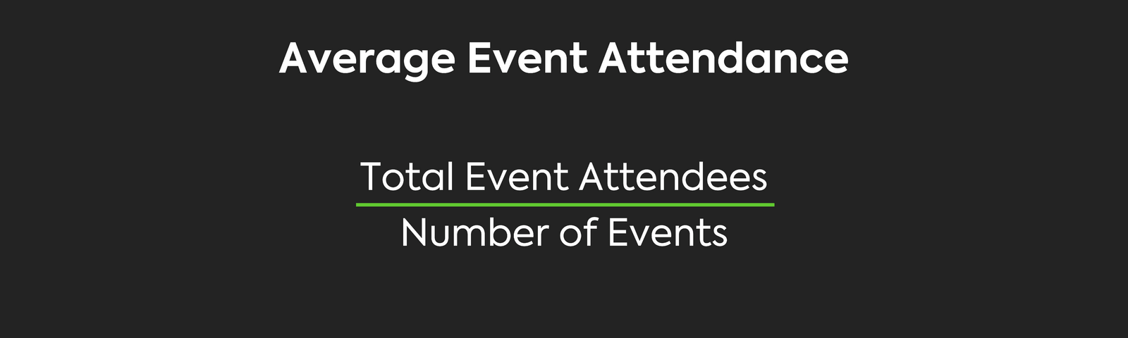 Formula for calculating Average Event Attendance.