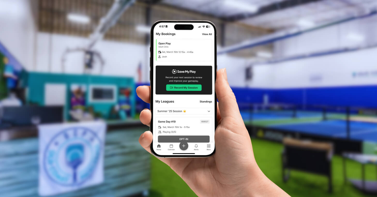 Example of CourtReserve's Save My Play integration available in the mobile app.