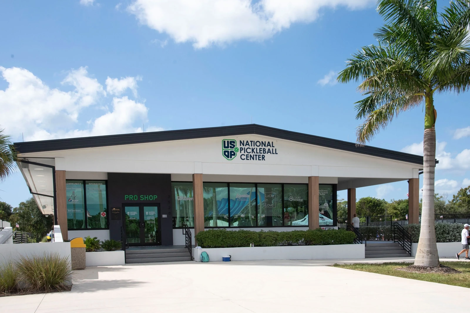 US National Pickleball Center pro shop exterior.