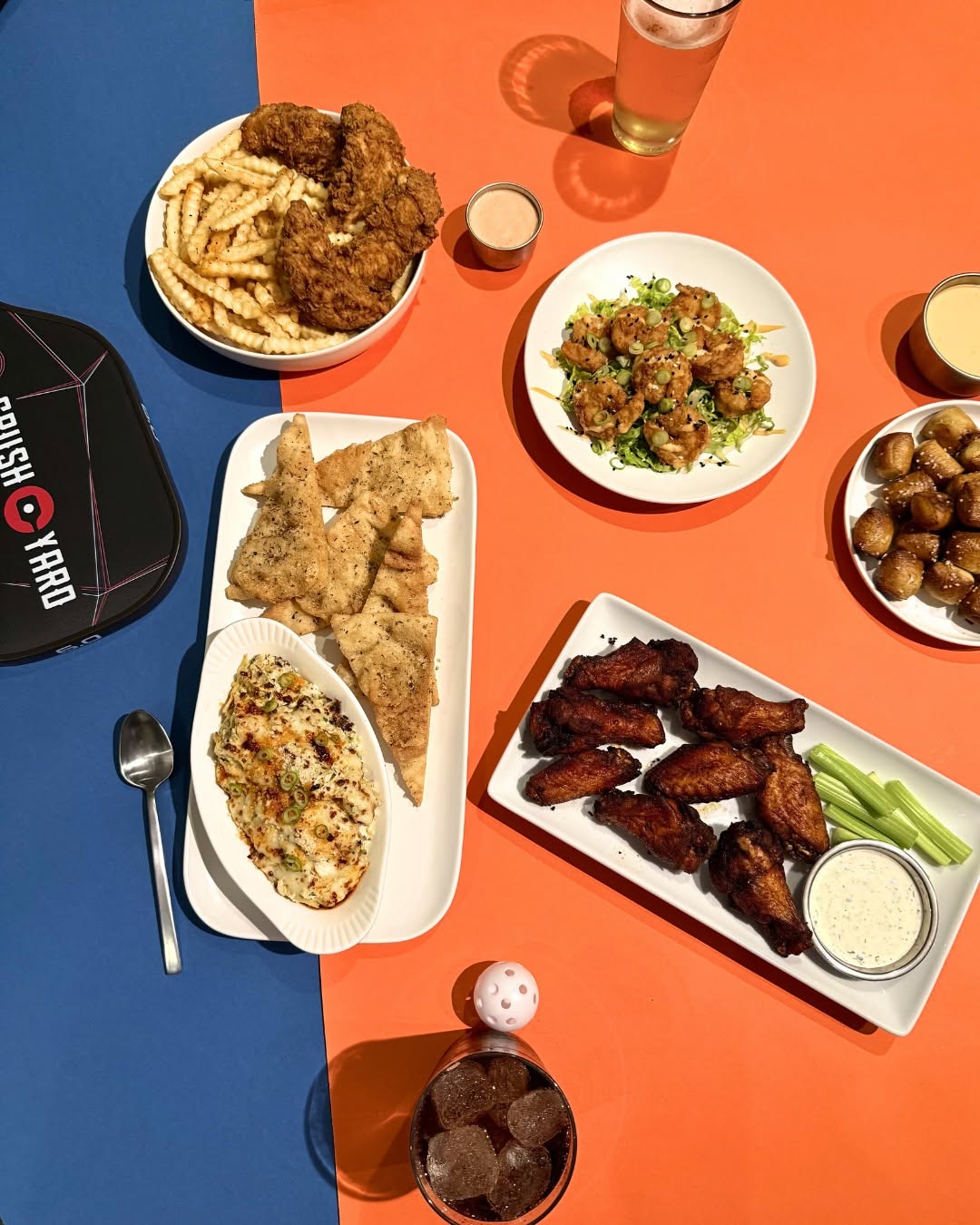 Food and drinks served at Crush Yard