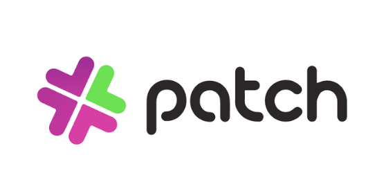 CourtReserve Integration Partner Patch Retention Colorful abstract arrow logo, text reads "patch"