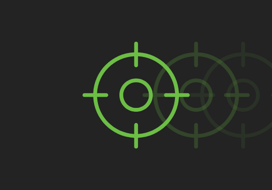 Green target icons