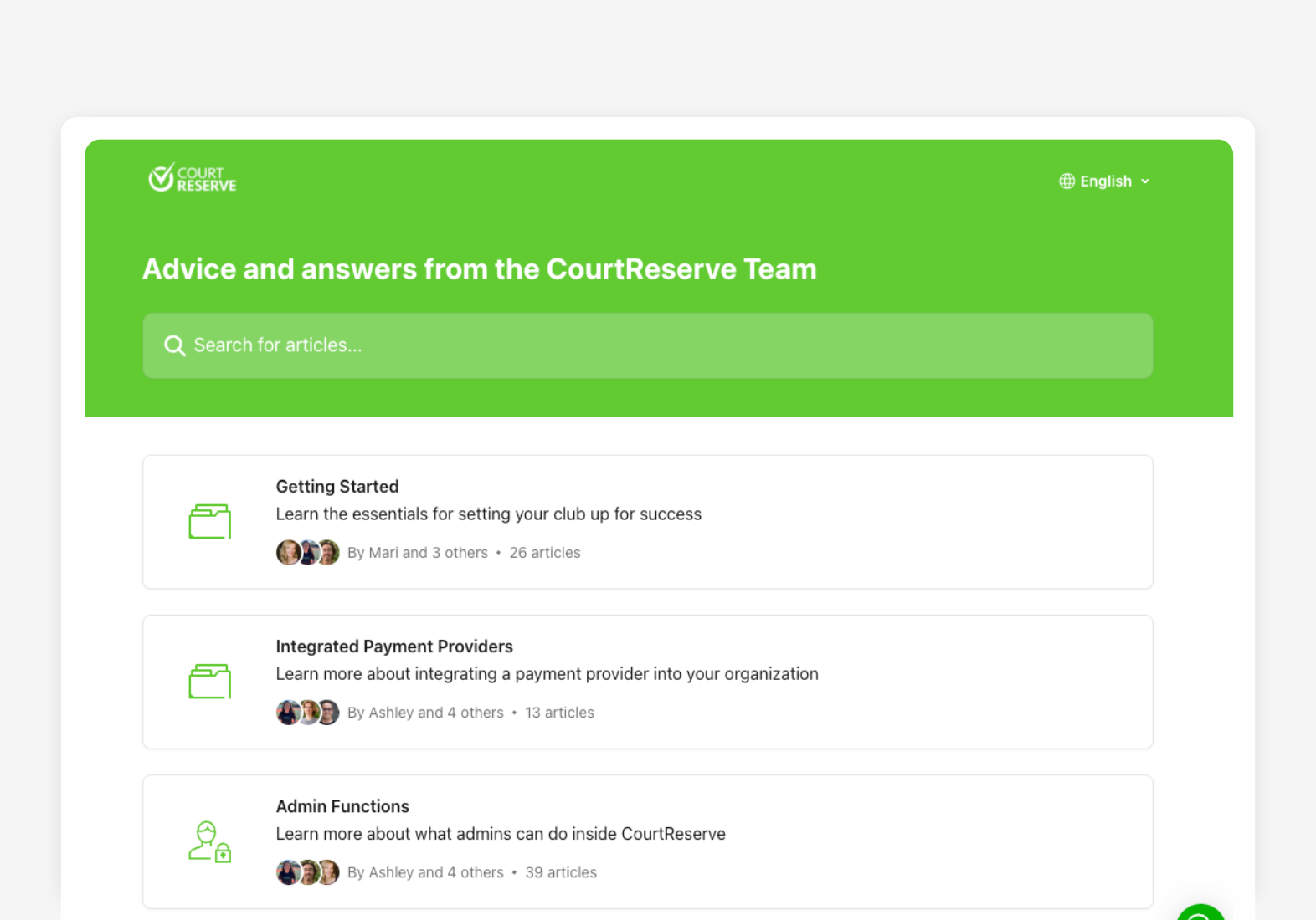 Resources-Graphics_CourtReserve_Help-Center-landscape Advice and answers from the CourtReserve team search for articles getting started 26 articles