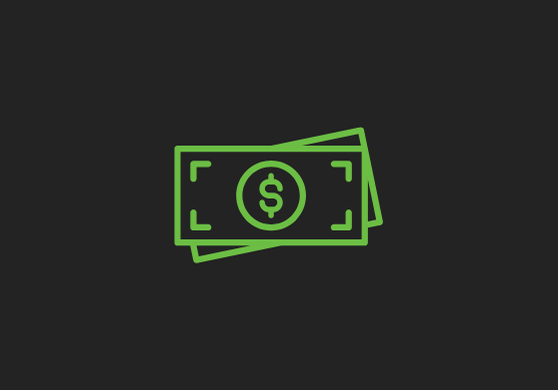 Green dollar bill icons